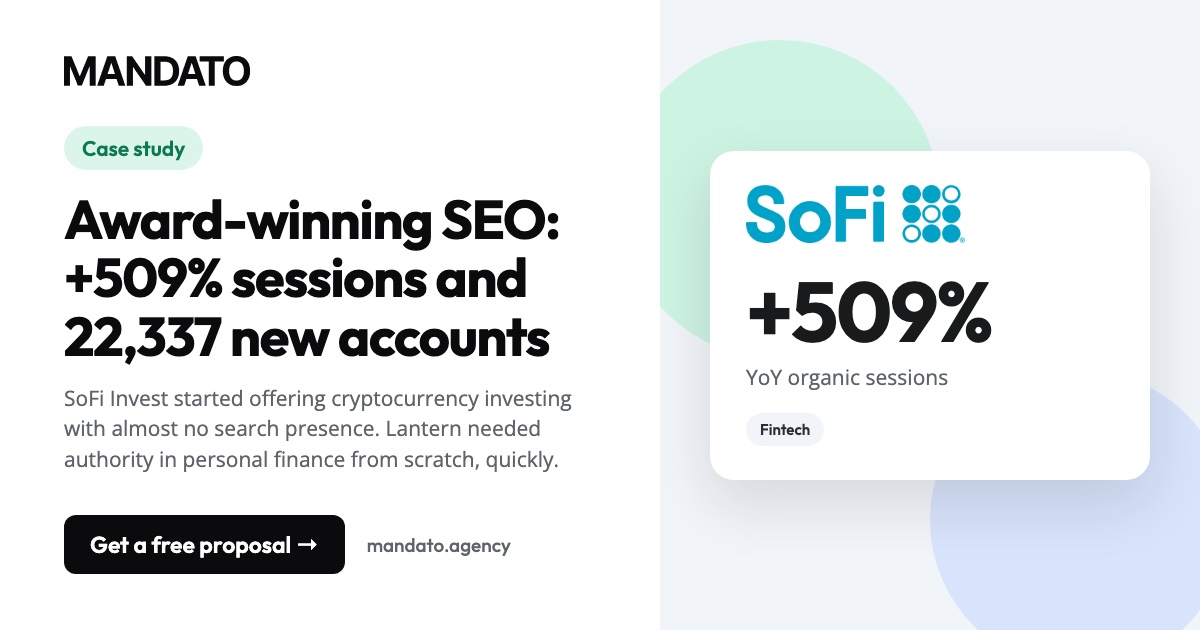SoFi Invest + Lantern by SoFi: +509% YoY organic sessions